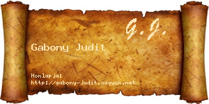 Gabony Judit névjegykártya